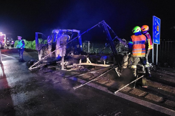 В Австрии сгорел фургон, на котором ехал белорус